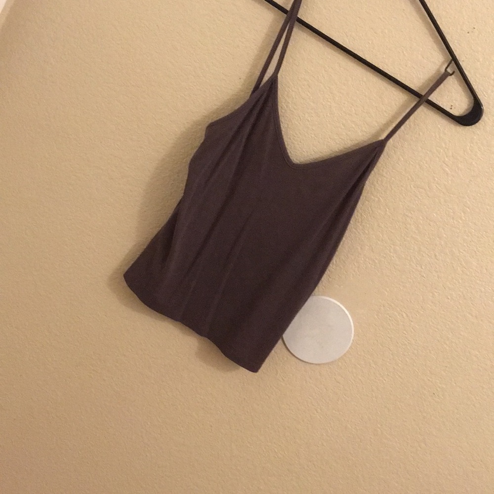 An ashy purple crop top